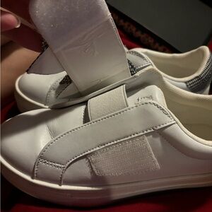White and silver girls Kurt Geiger shoes